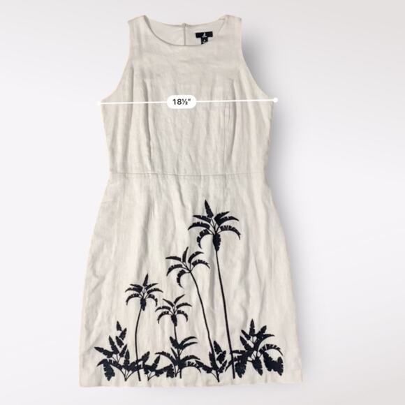 Jason Wu Palm Tree‎ Embroidery Sleeveless Mini Dress Womens Size 6 in Sand - Picture 4 of 11